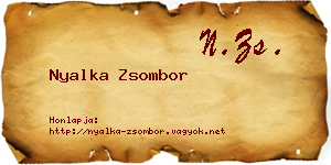 Nyalka Zsombor névjegykártya