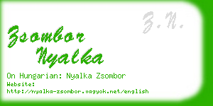 zsombor nyalka business card